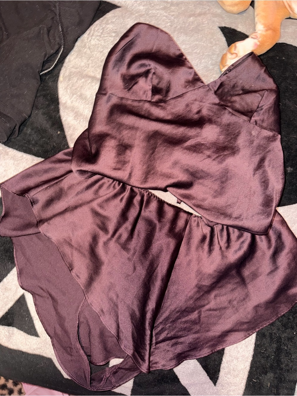 Victoria's Secret Plum Satin Cami & Shorts Set